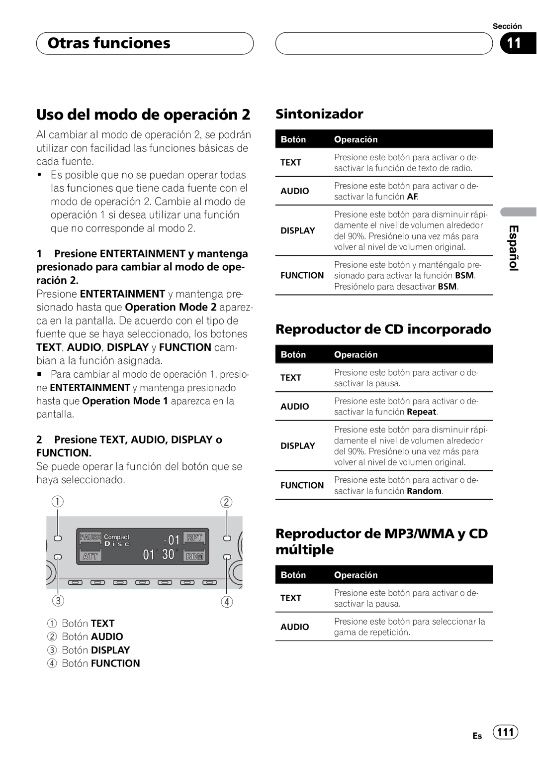 Pioneer P7500MP operation manual + + 