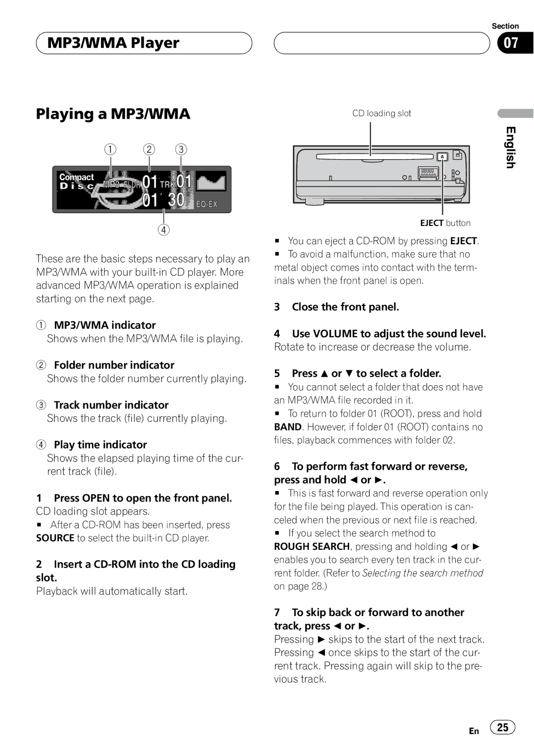 Pioneer P7500MP operation manual 