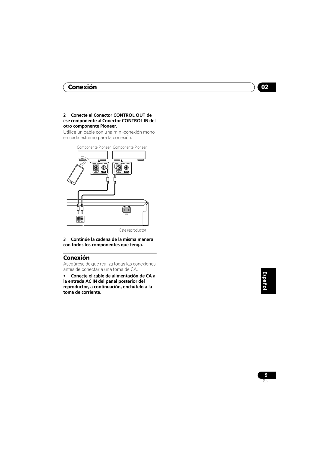 Pioneer PD-D6-J manual Conexión 