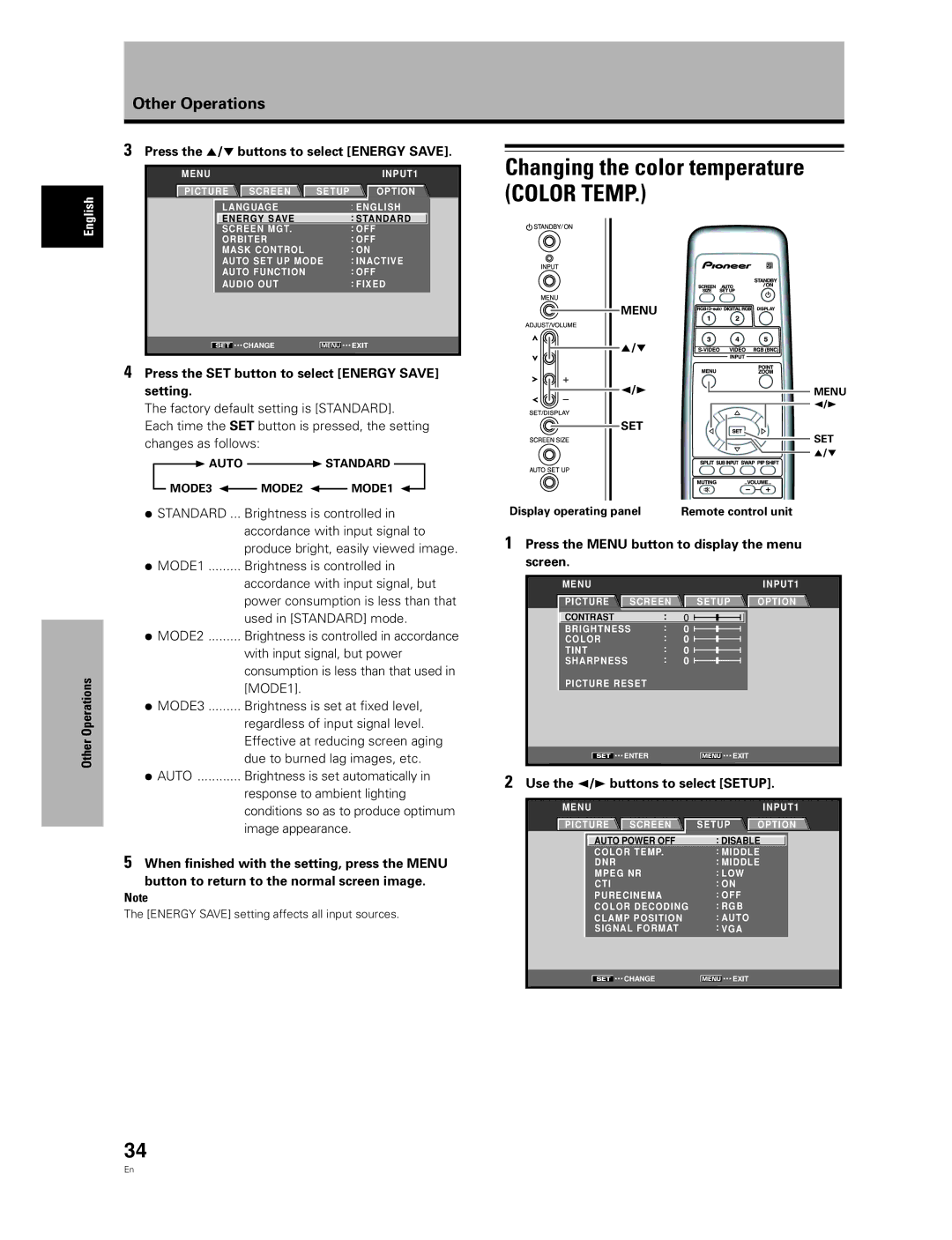 Pioneer PDA-5004, PDA-5003 manual Power consumption is less than that, Used in Standard mode, With input signal, but power 