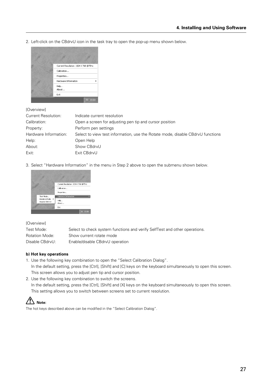 Pioneer PDK-50HW3 specifications Hot key operations 