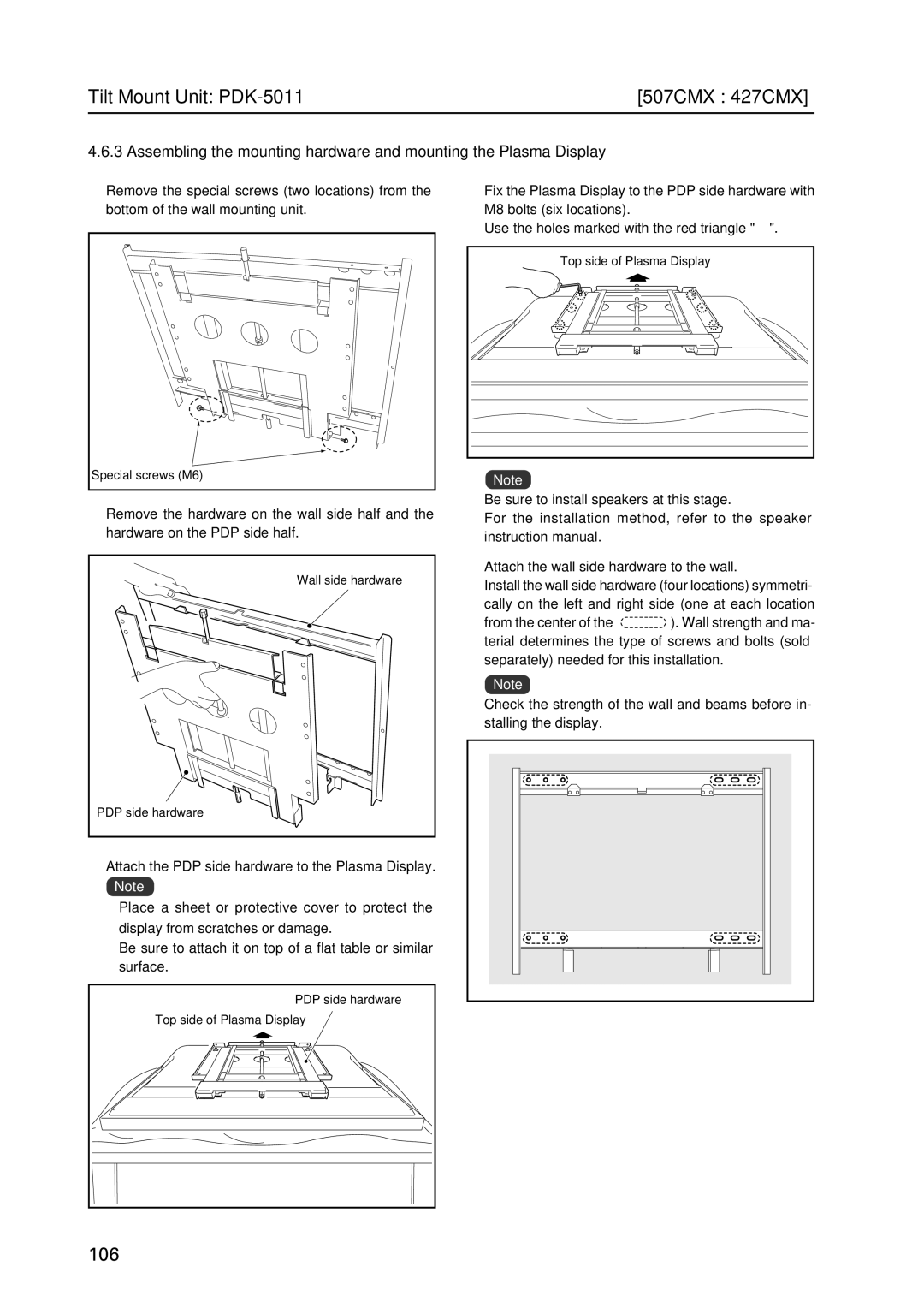 Pioneer PDP 427CMX technical manual 106 