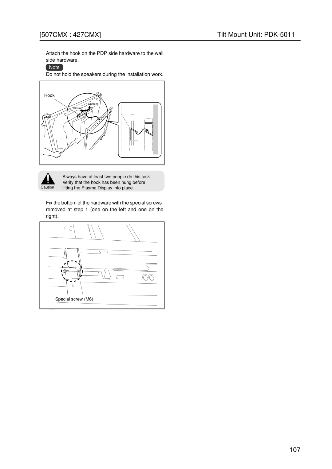 Pioneer PDP 427CMX technical manual 107 