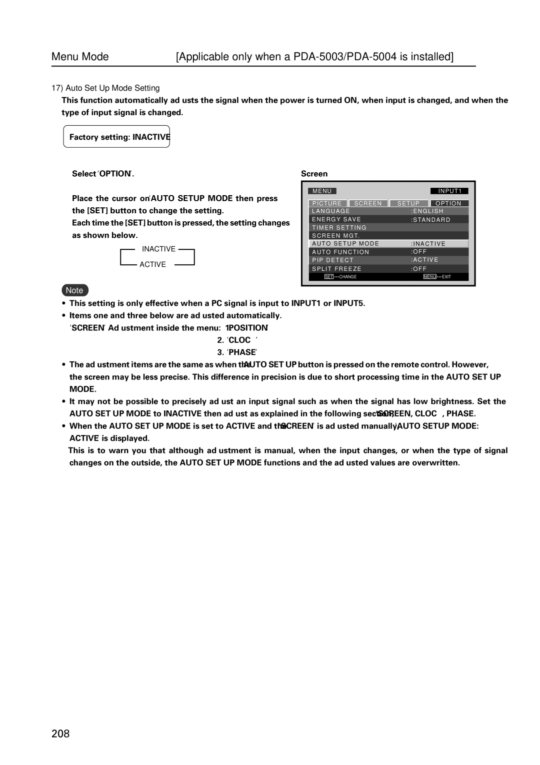 Pioneer PDP 427CMX technical manual 208 