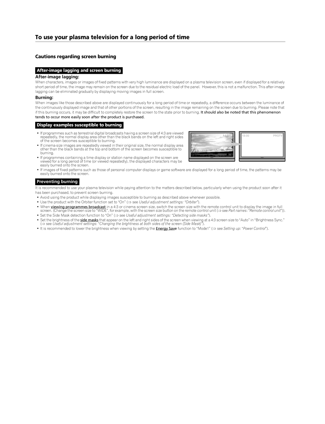 Pioneer PDP-428XDA, PDP-508XDA manual To use your plasma television for a long period of time, After-image lagging, Burning 