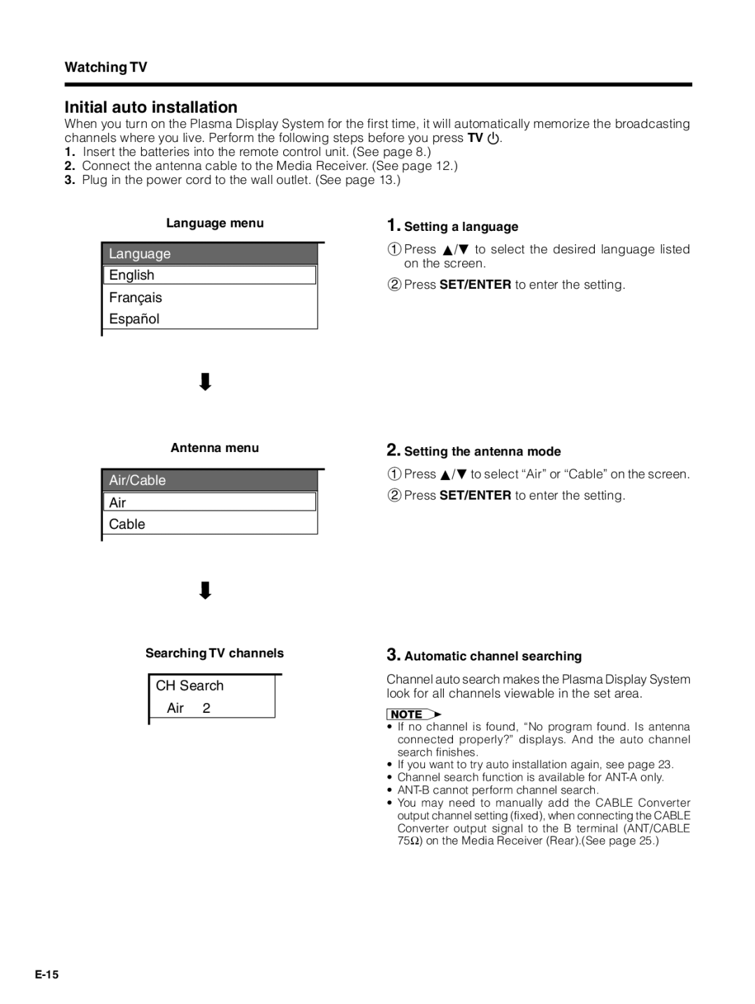 Pioneer PDP-5030HD, PDP-4330HD manual Initial auto installation 