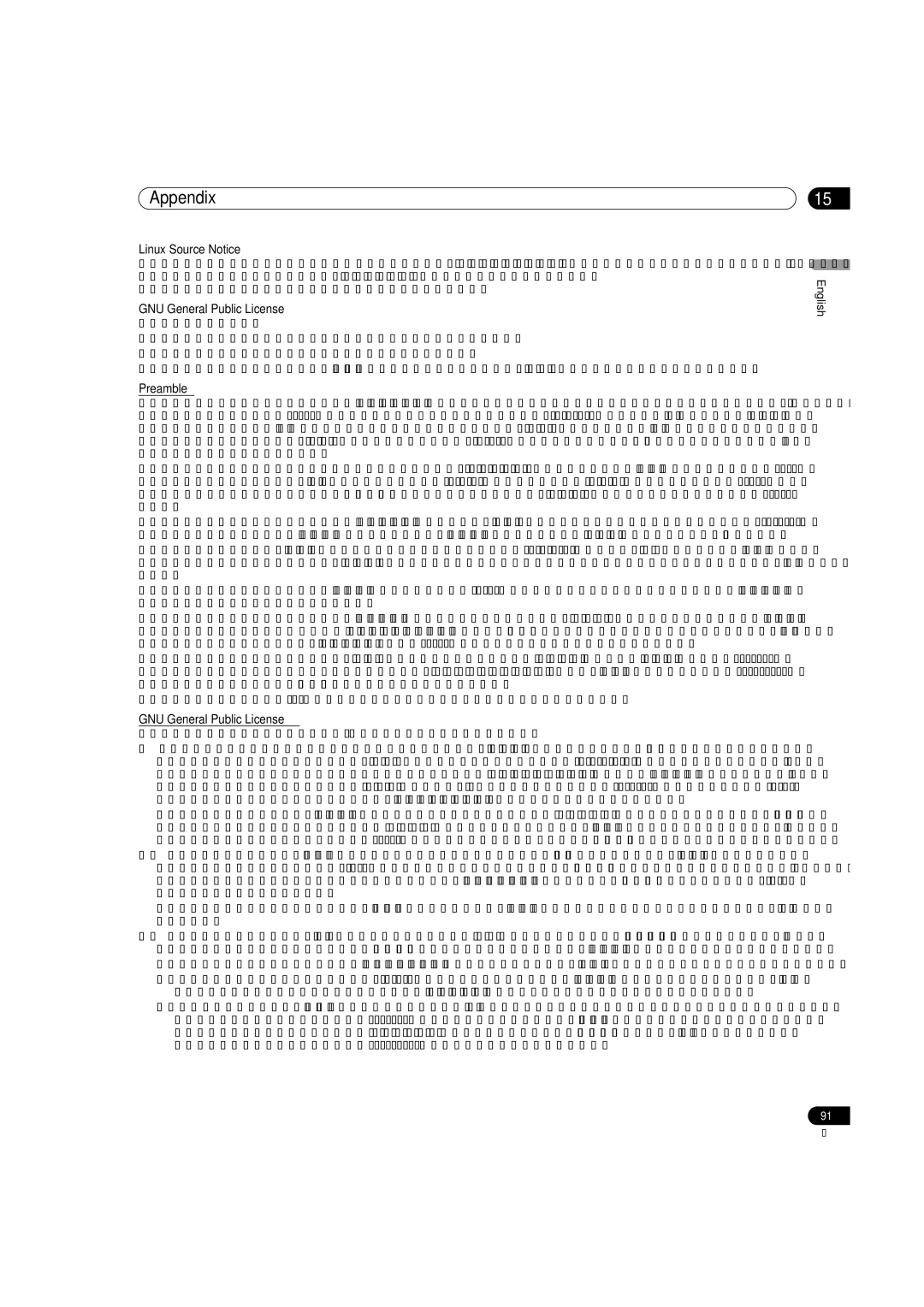 Pioneer PDP-5080HD operating instructions Linux Source Notice, GNU General Public License, Preamble 