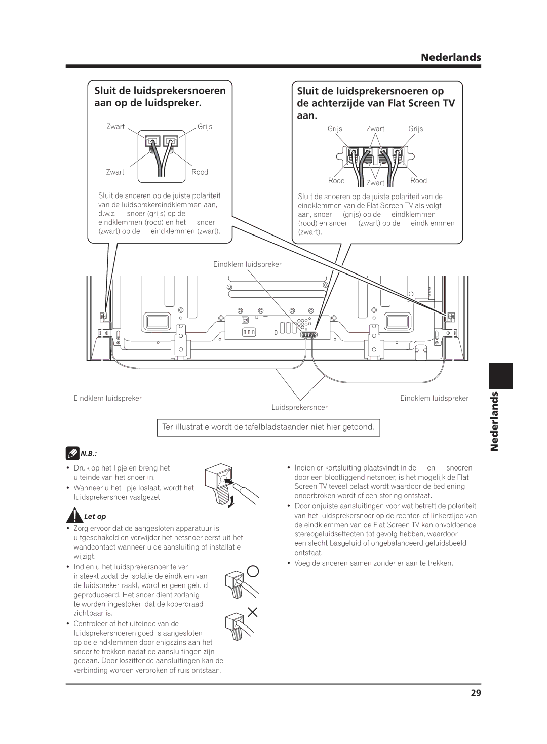 Pioneer PDP-S64 manual Let op, Zichtbaar is 