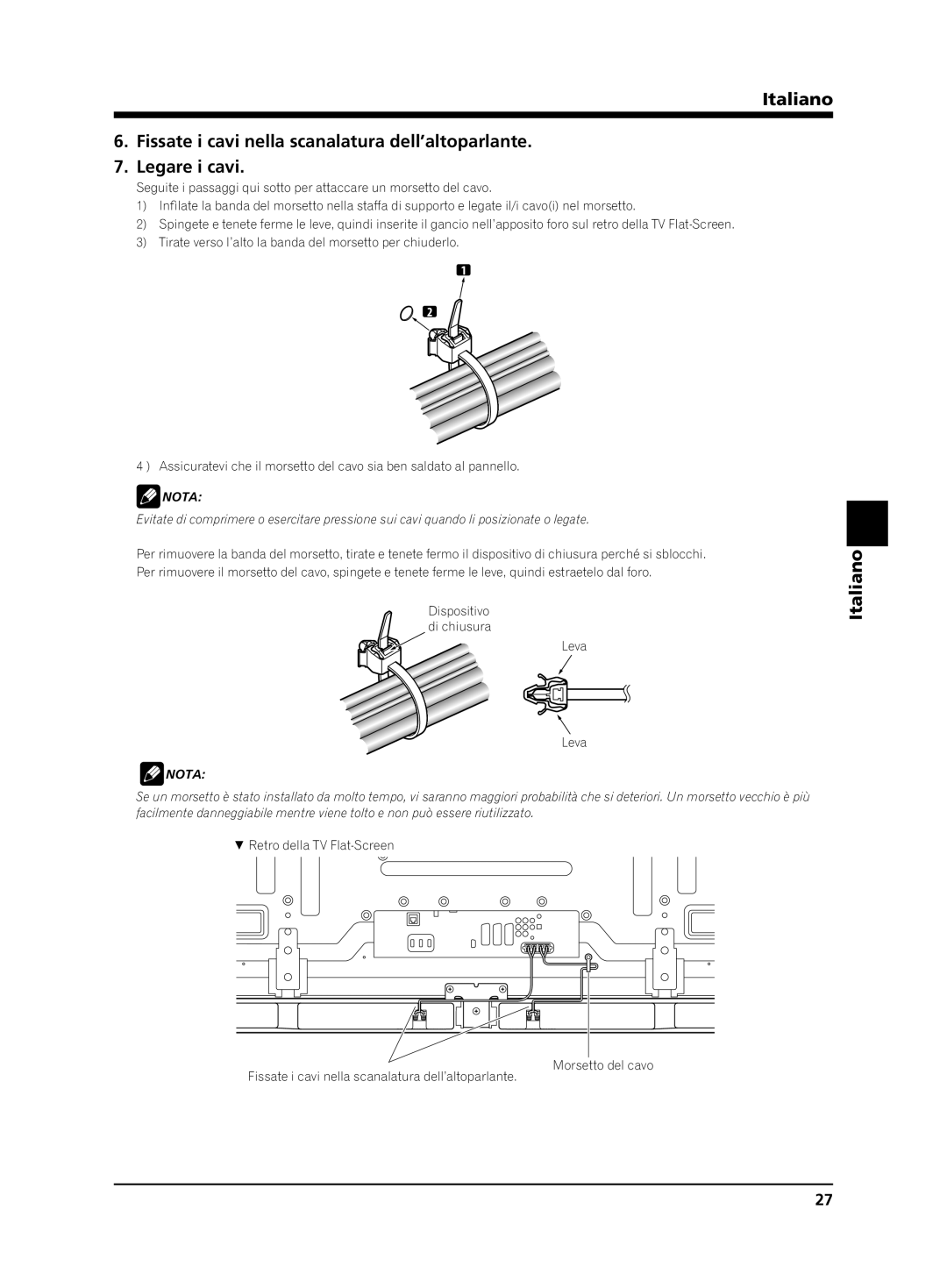 Pioneer PDP-S65 manual Italiano 