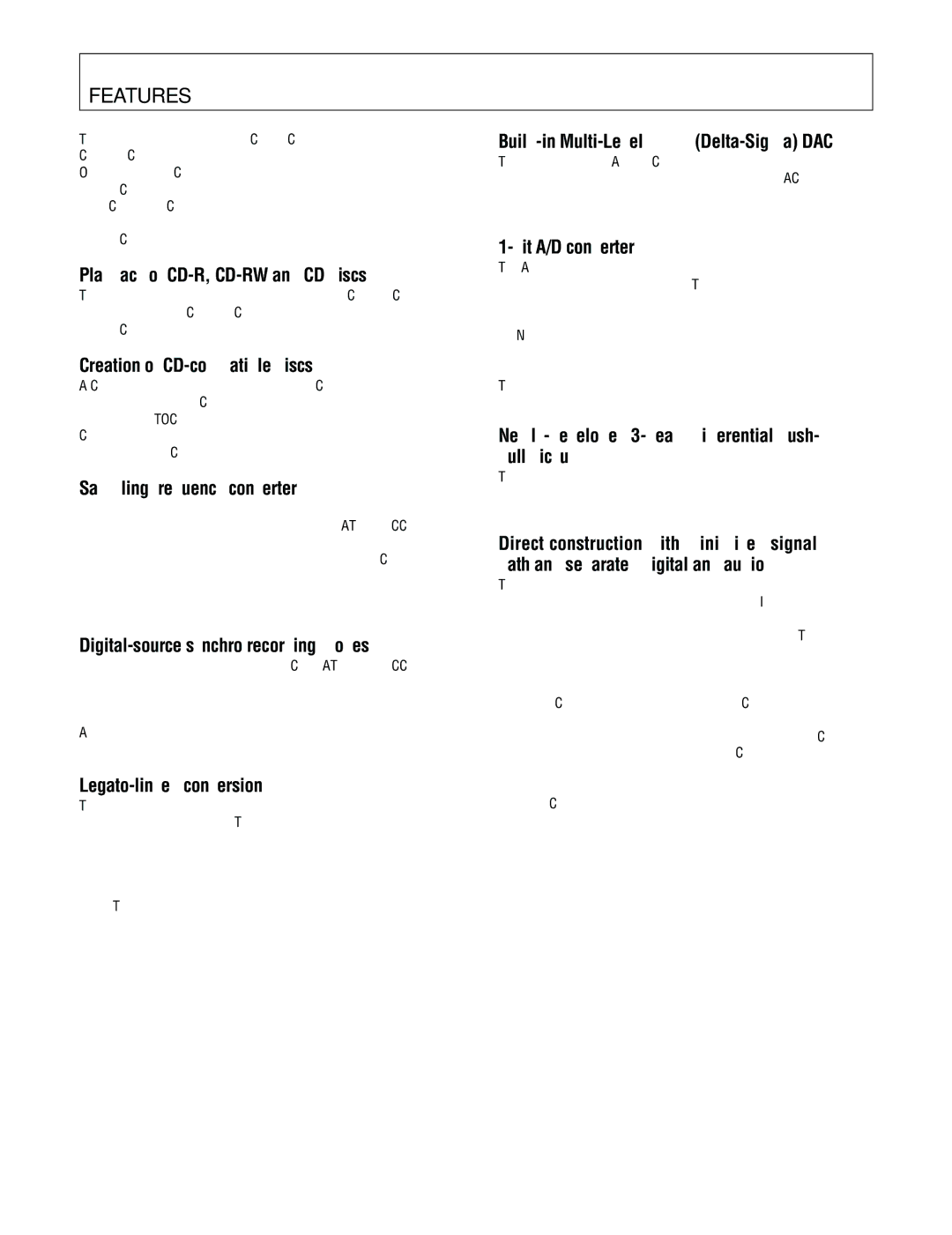 Pioneer PDR-555RW operating instructions Features 