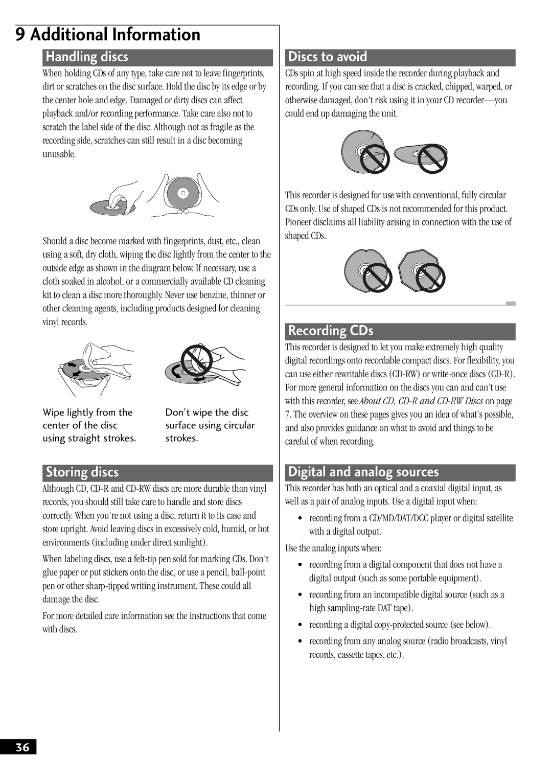 Pioneer PDR-W739 manual Additional Information 