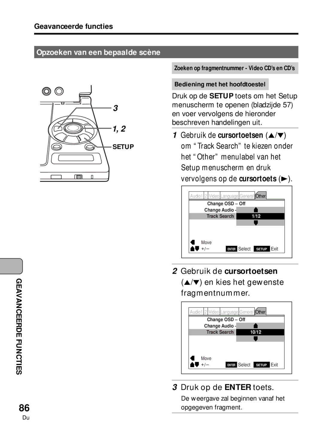 Pioneer PDV-10, PDV-LC10 manual Fragmentnummer, De weergave zal beginnen vanaf het Opgegeven fragment 