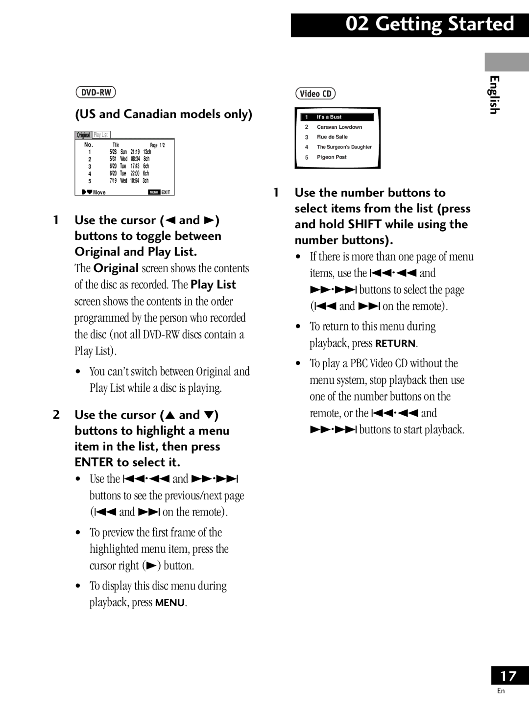 Pioneer PDV-LC20, PDV-20 operating instructions US and Canadian models only 