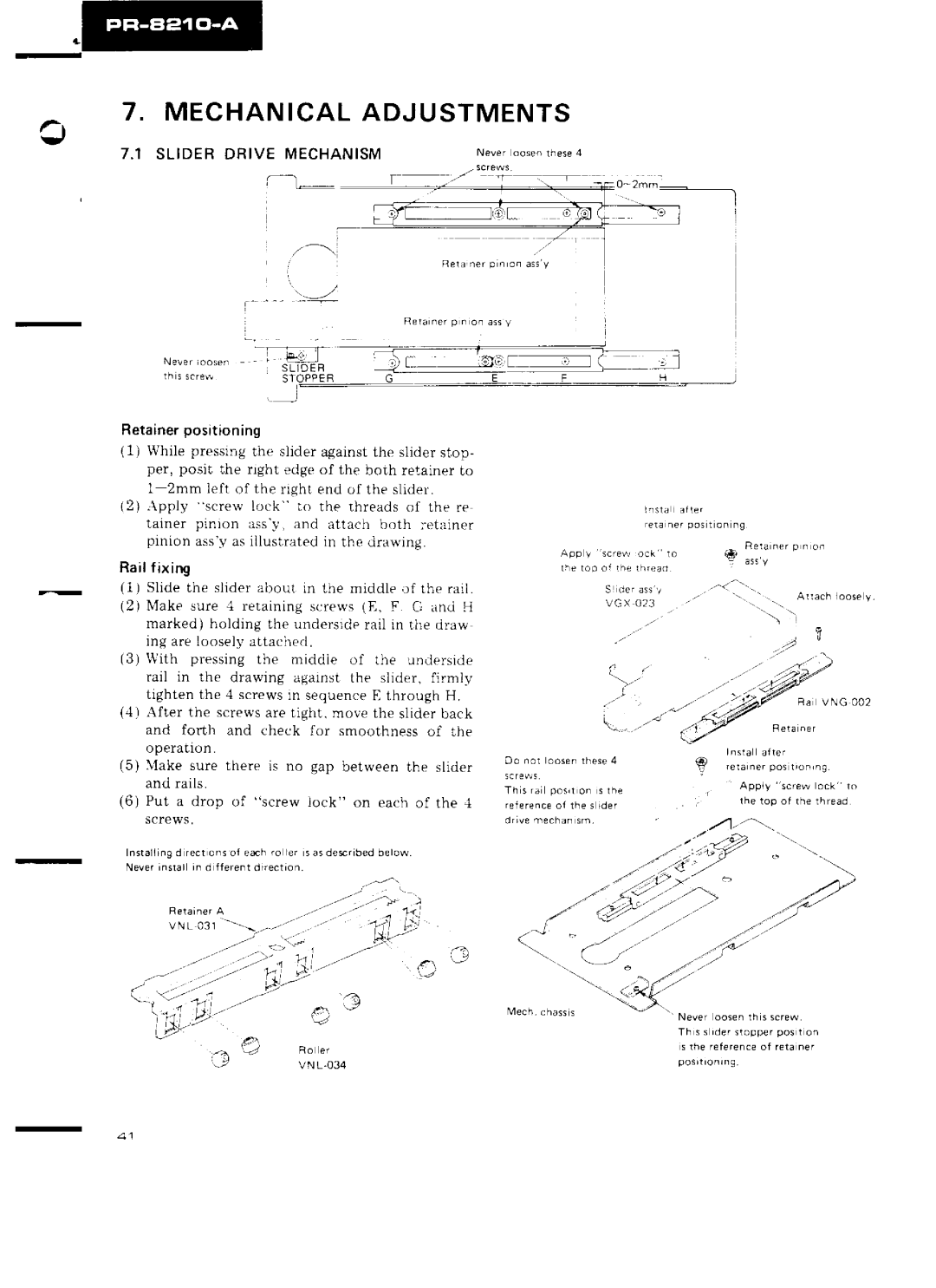 Pioneer PR-8210-A manual 