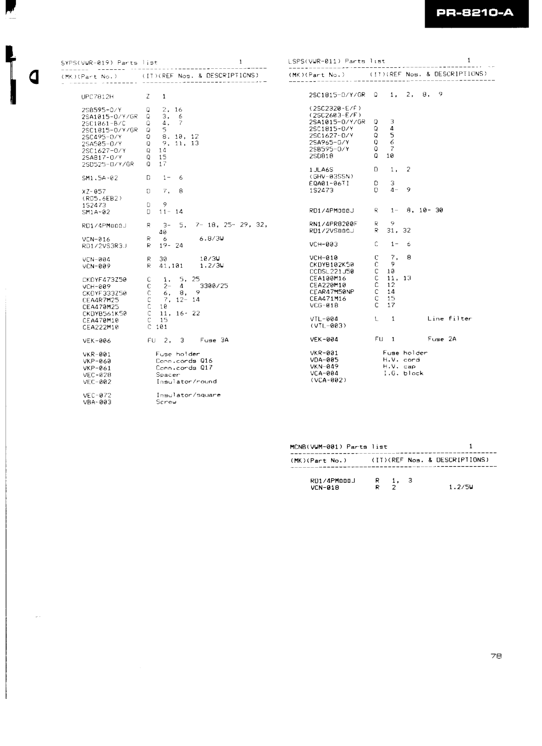 Pioneer PR-8210-A manual 