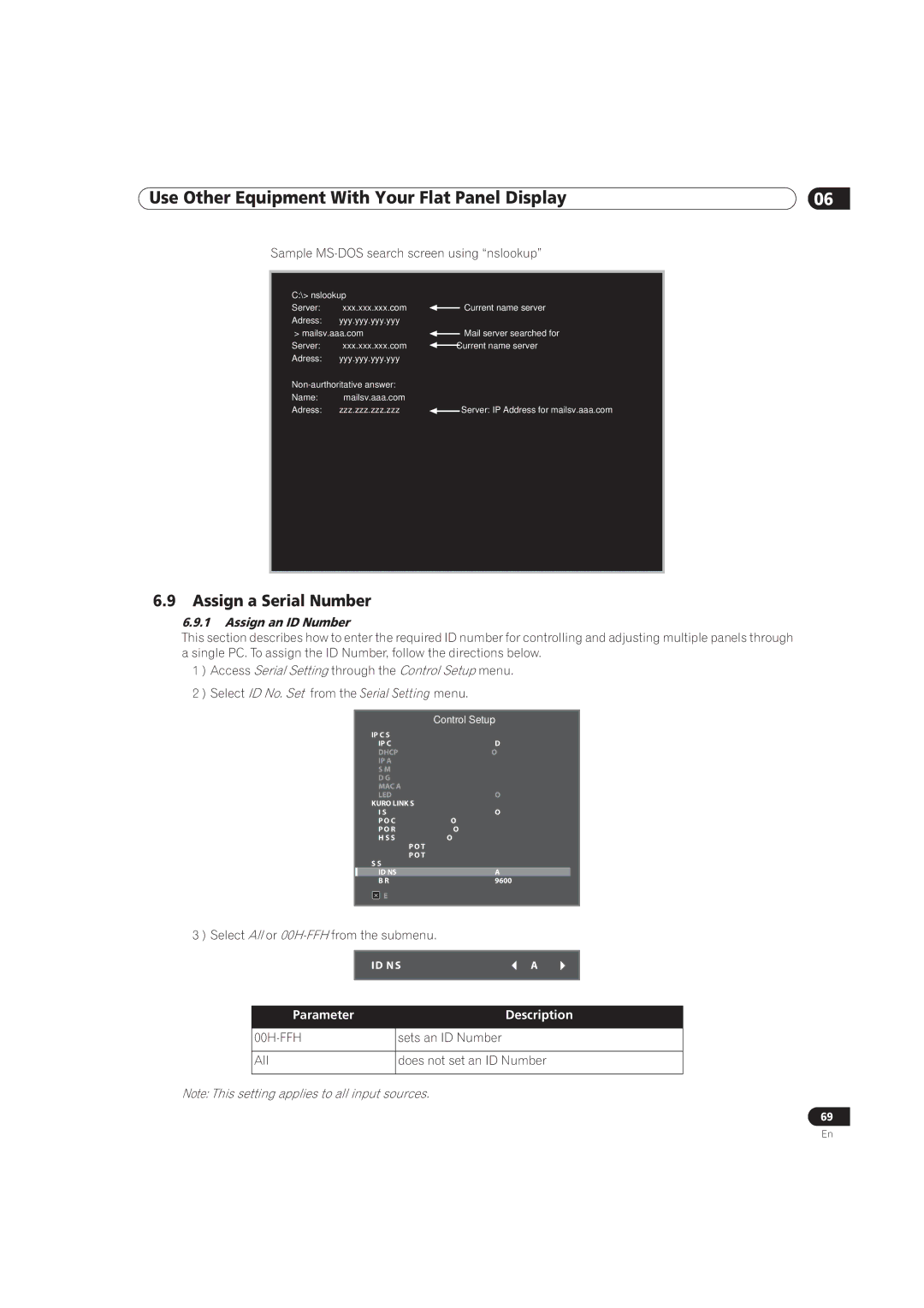 Pioneer PRO-141FD, PRO-101FD manual Assign a Serial Number, Assign an ID Number 