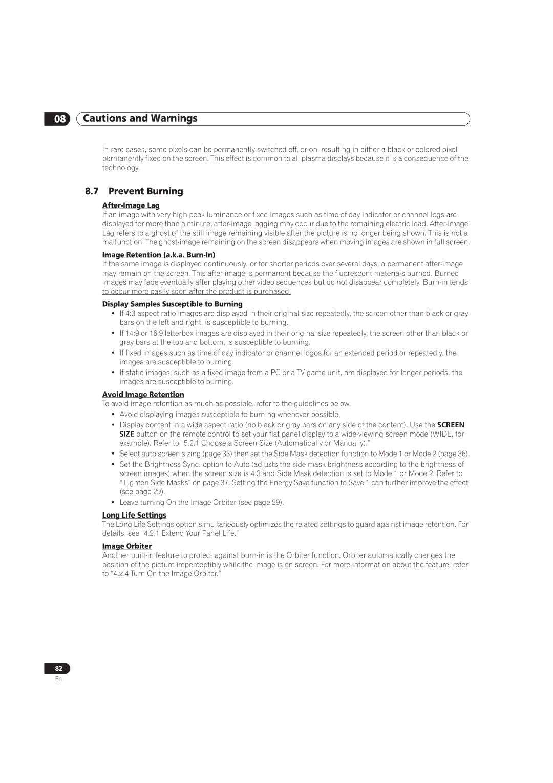 Pioneer PRO-101FD, PRO-141FD manual Prevent Burning 