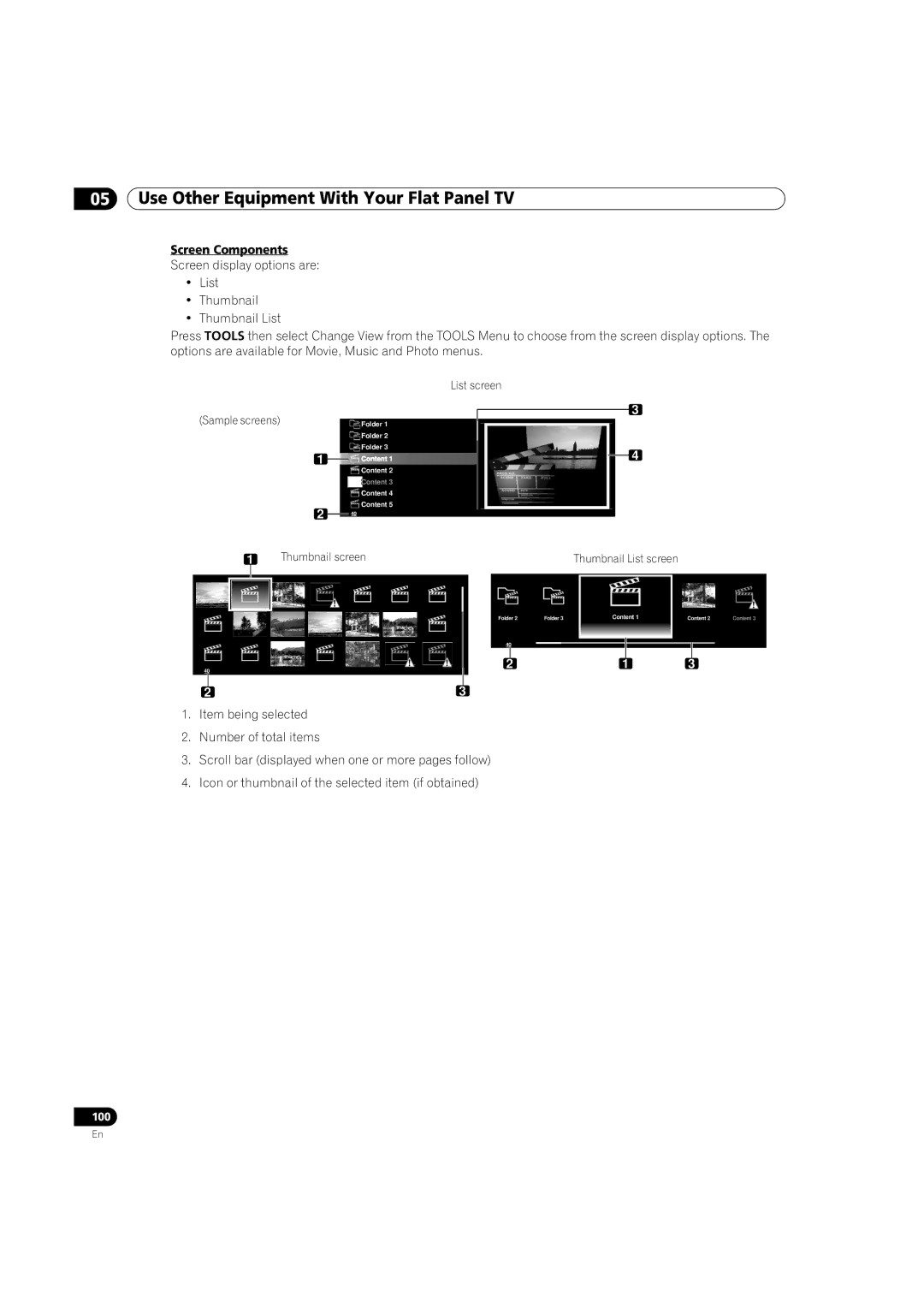 Pioneer PRO-151FD, PRO-111FD manual Screen Components, Sample screens 