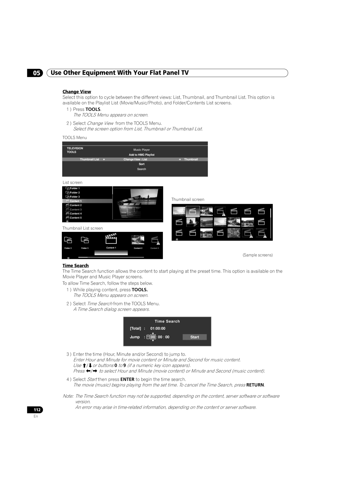 Pioneer PRO-151FD, PRO-111FD manual Change View, Time Search 