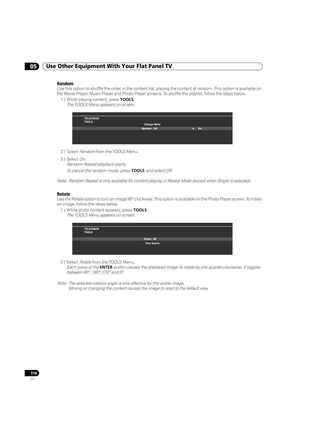 Pioneer PRO-151FD, PRO-111FD manual Random, Rotate 