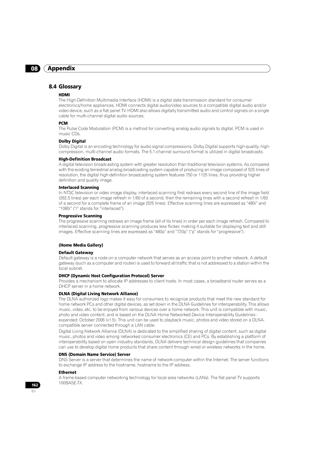 Pioneer PRO-151FD, PRO-111FD manual Glossary 