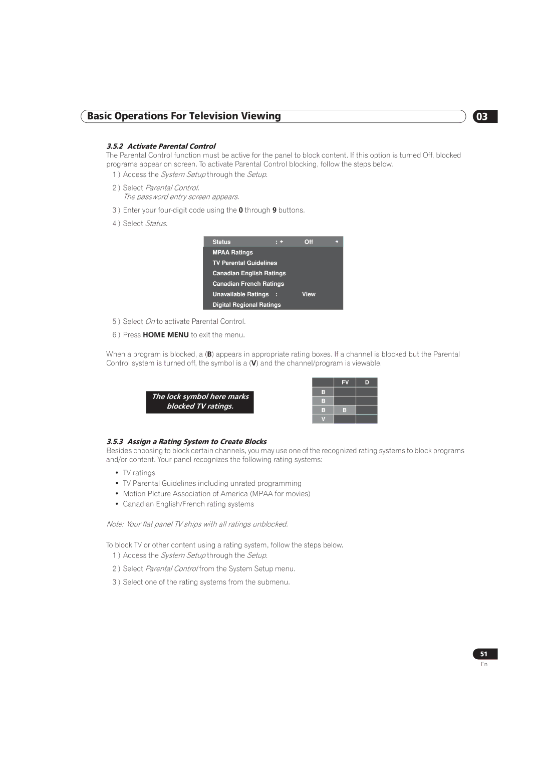 Pioneer PRO-111FD, PRO-151FD manual Activate Parental Control, Select Parental Control Password entry screen appears 