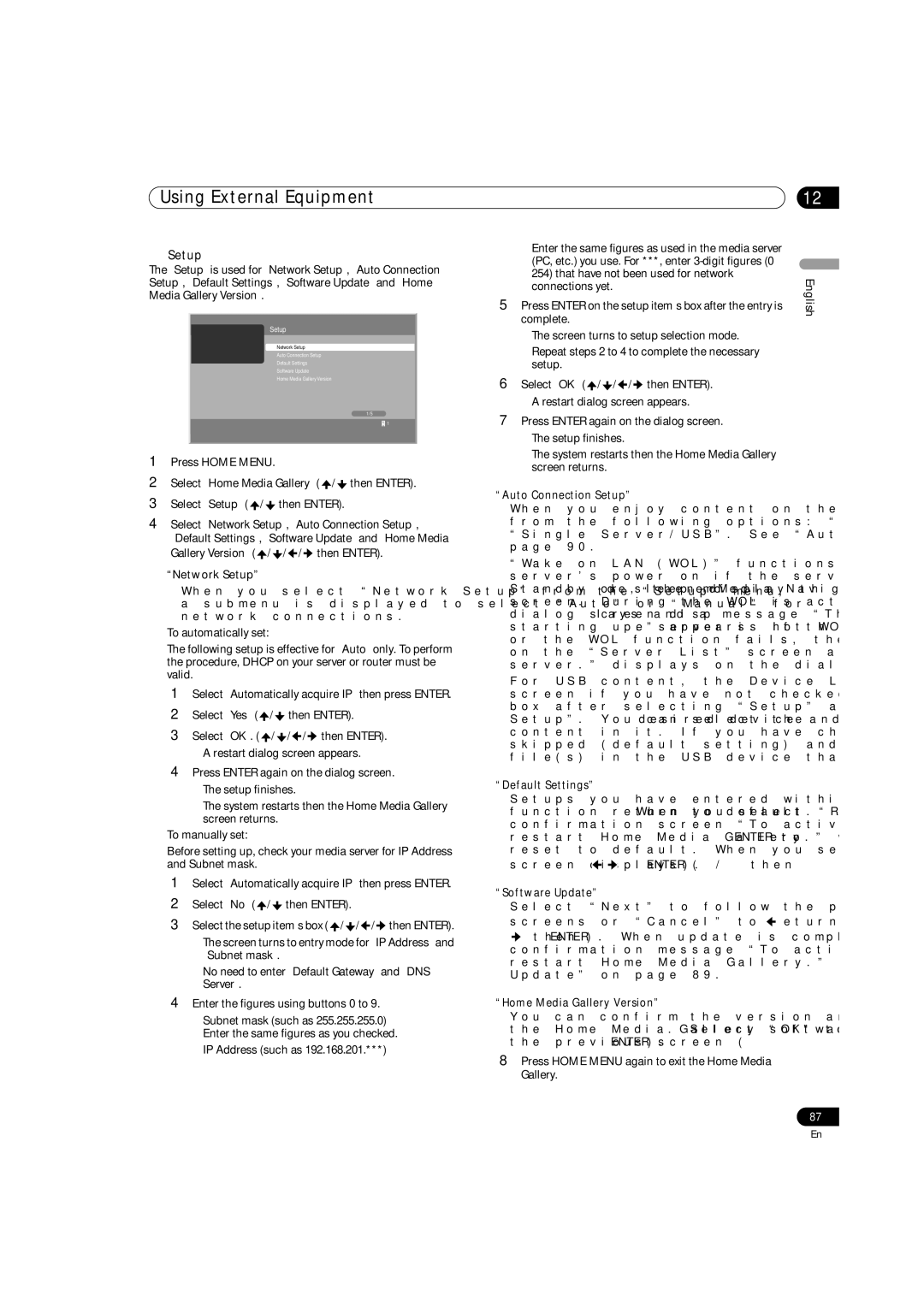 Pioneer PRO-1540HD, PRO-1140HD, PRO-940HD operating instructions Setup 