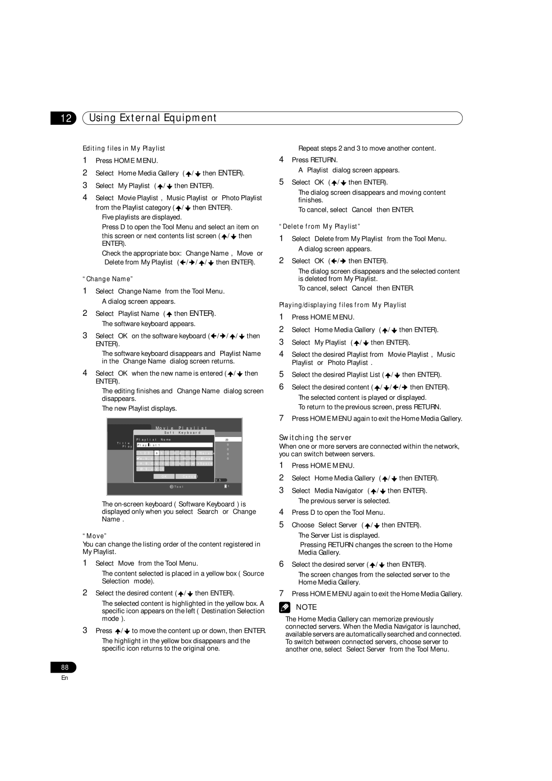 Pioneer PRO-1140HD, PRO-1540HD, PRO-940HD operating instructions Switching the server 