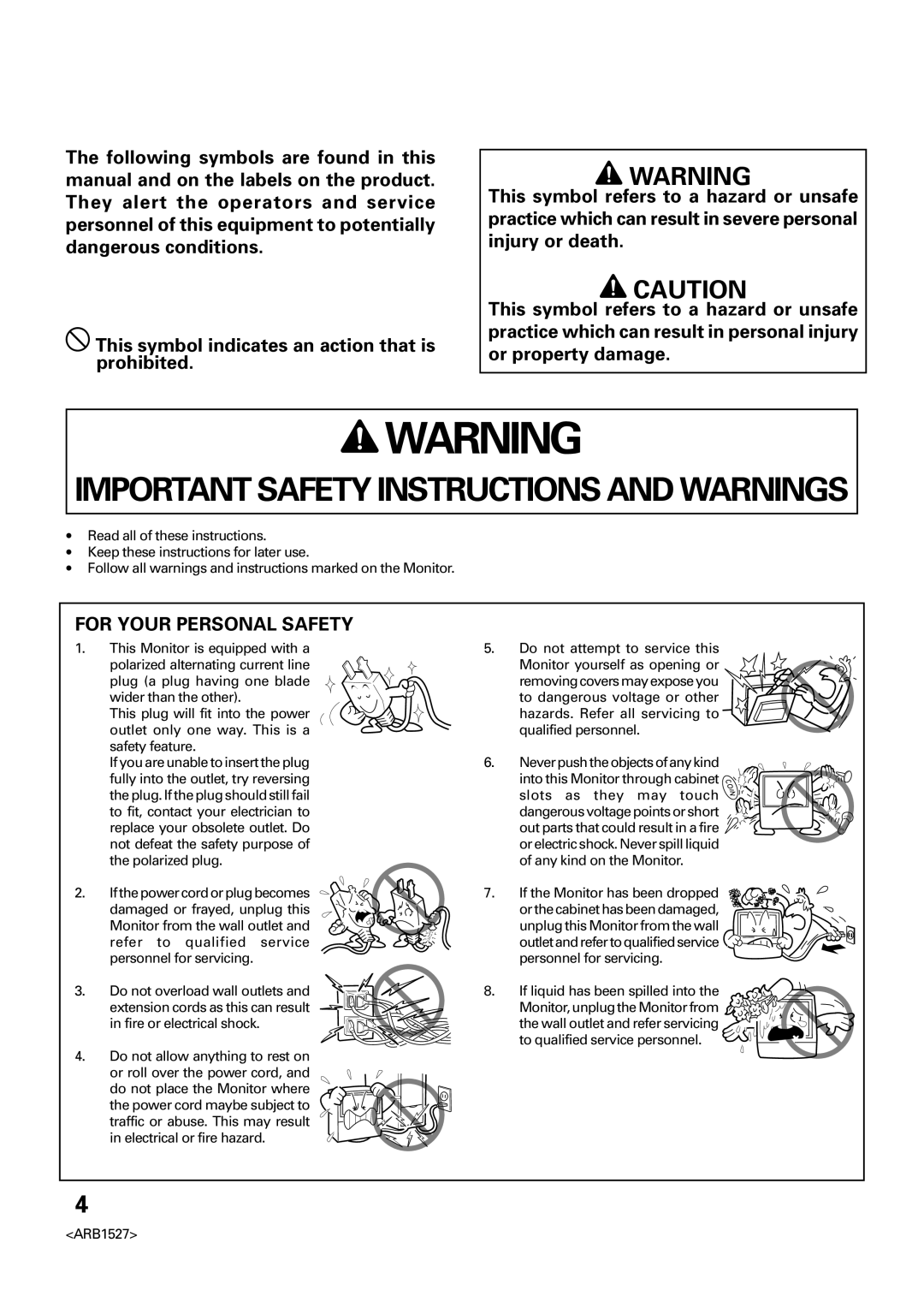 Pioneer PRO-610HD, PRO 510HD manual Important Safety Instructions and Warnings, For Your Personal Safety 