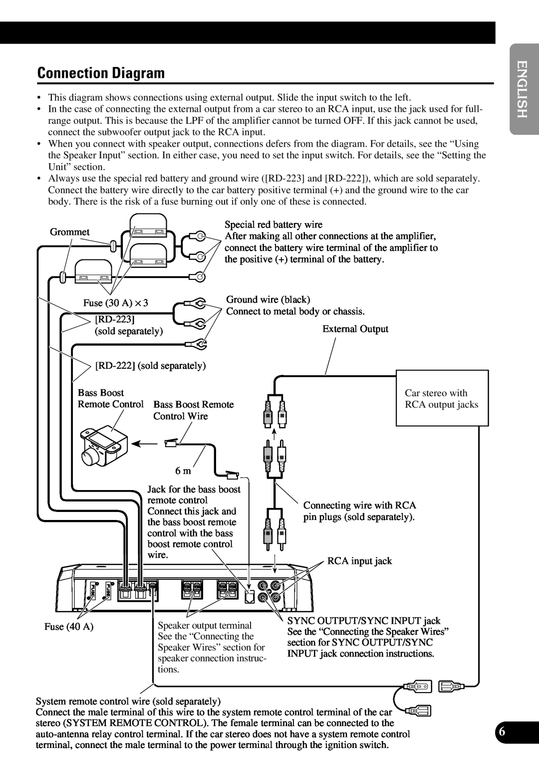 Pioneer PRS-D1100M owner manual Connection Diagram 