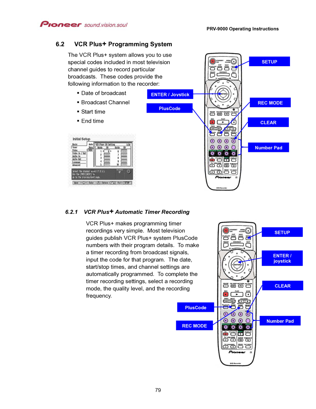 Pioneer PRV-9000 operating instructions VCR Plus+ Programming System, VCR Plus+ Automatic Timer Recording 