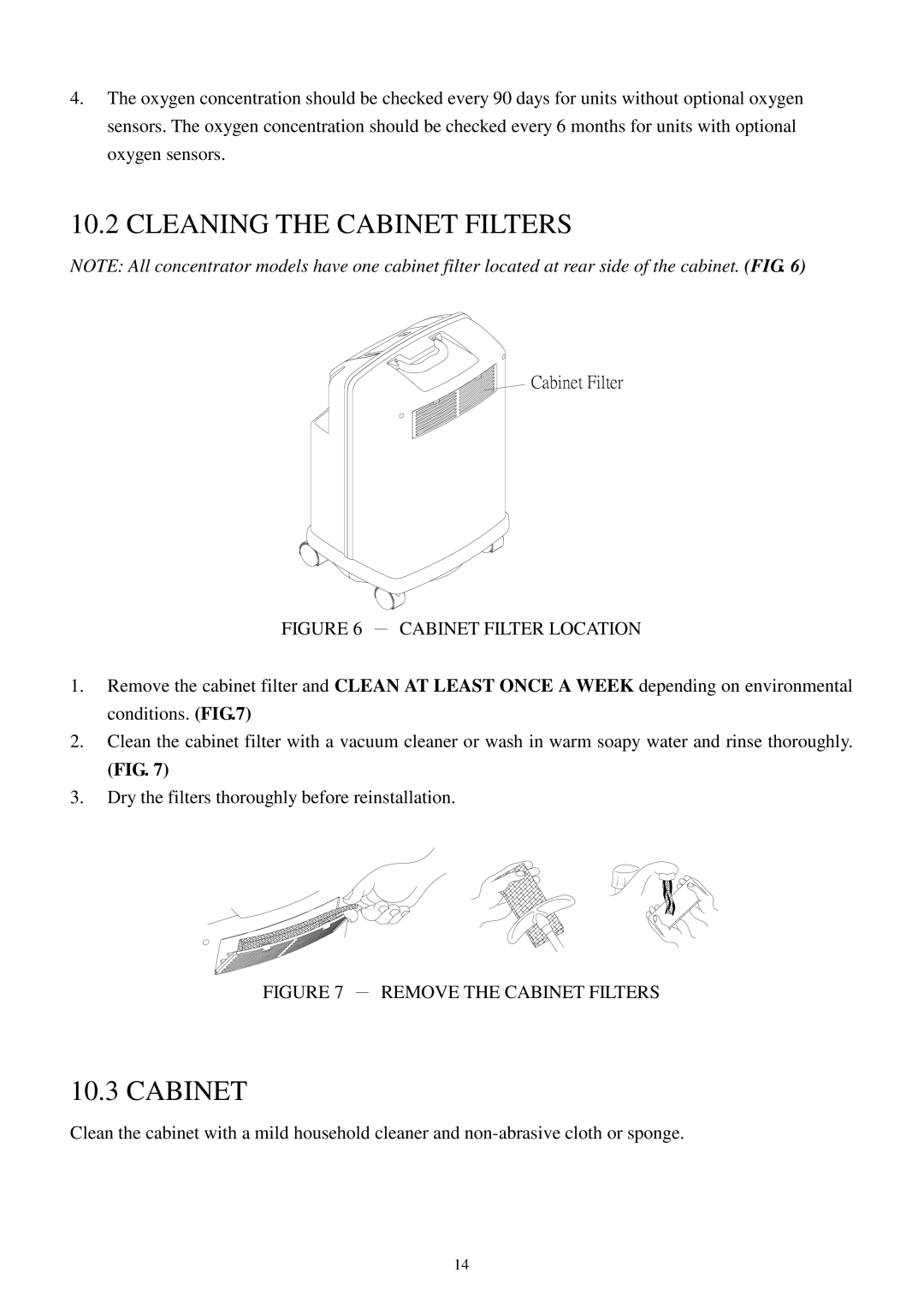 Pioneer Q150 owner manual Cleaning the Cabinet Filters 