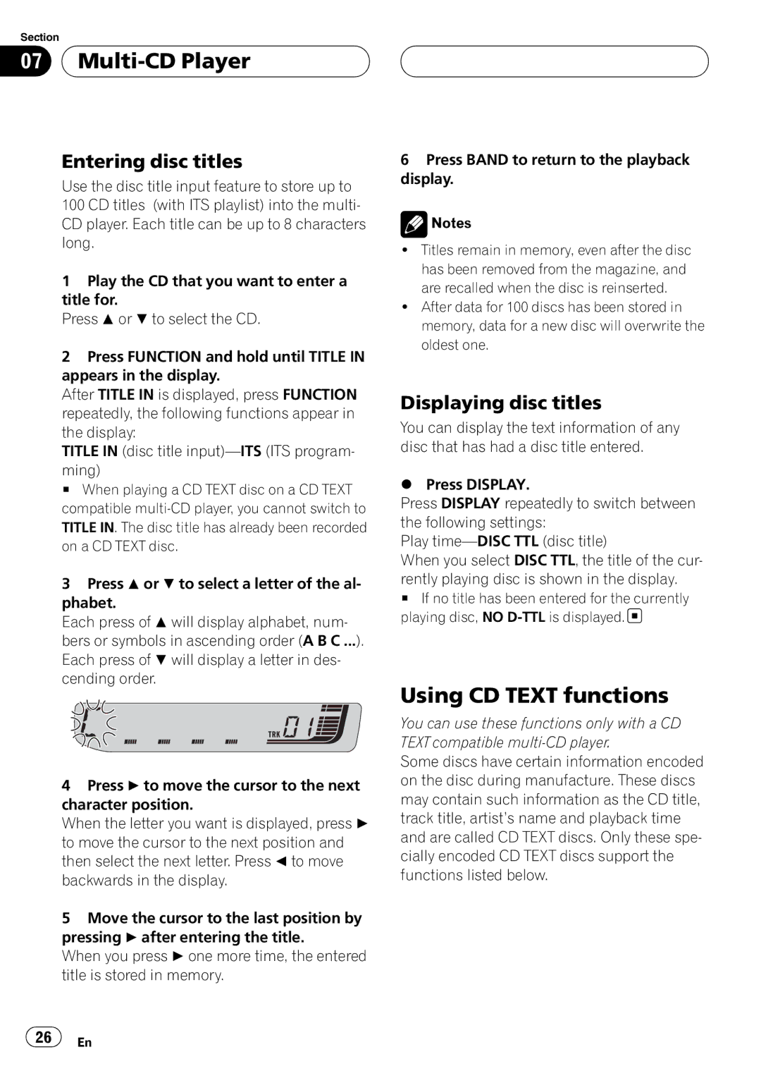 Pioneer RDS DEH-P40MP operation manual 26 En 