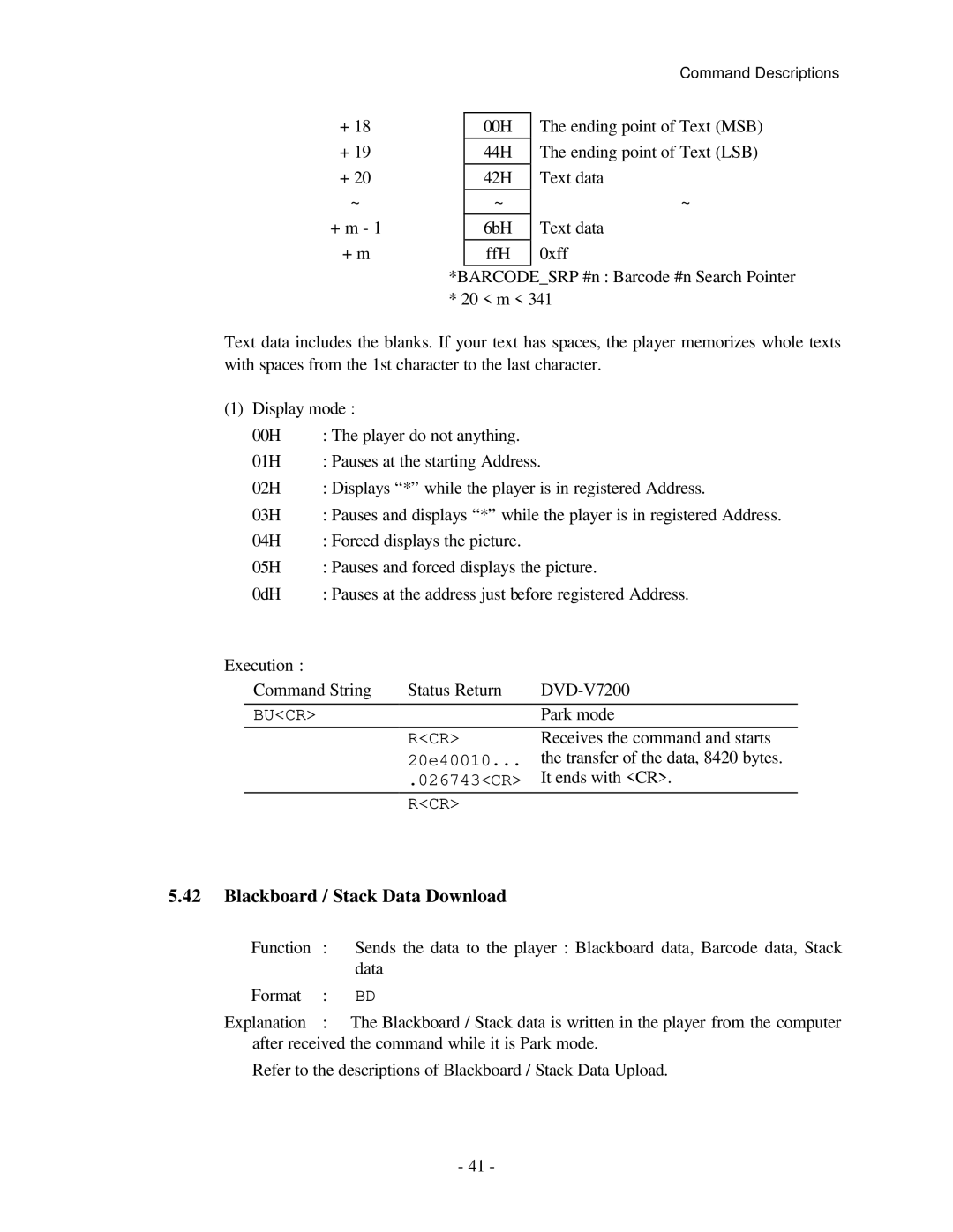 Pioneer RS-232C manual Blackboard / Stack Data Download 