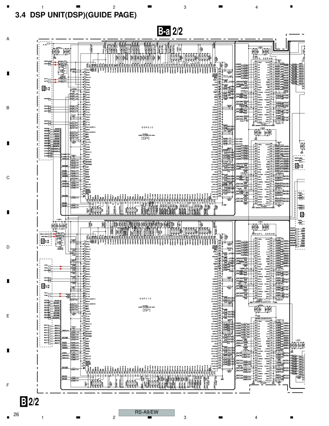 Pioneer RS-A9/EW manual B2/2, B-a 2/2, Dsp Unitdspguide Page, B 1/2 