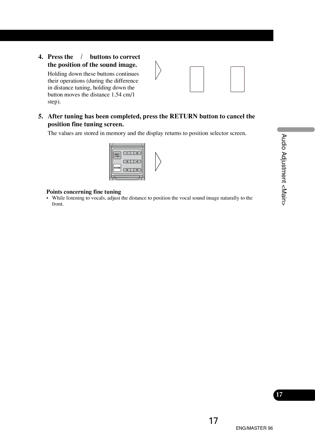 Pioneer RS-D7R, RS-P90 owner manual Points concerning fine tuning 