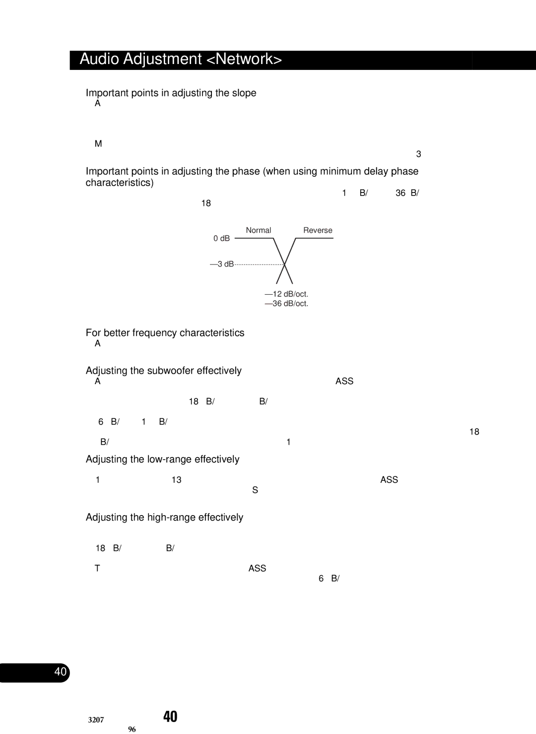 Pioneer RS-P90, RS-D7R owner manual Important points in adjusting the slope, For better frequency characteristics 