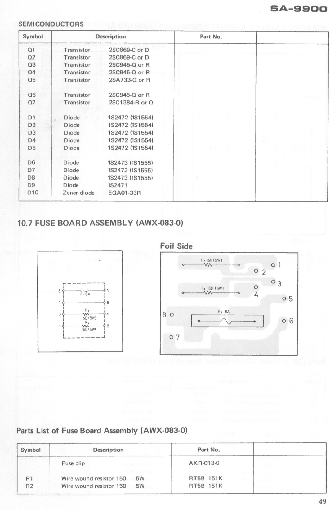 Pioneer SA-9900 manual 