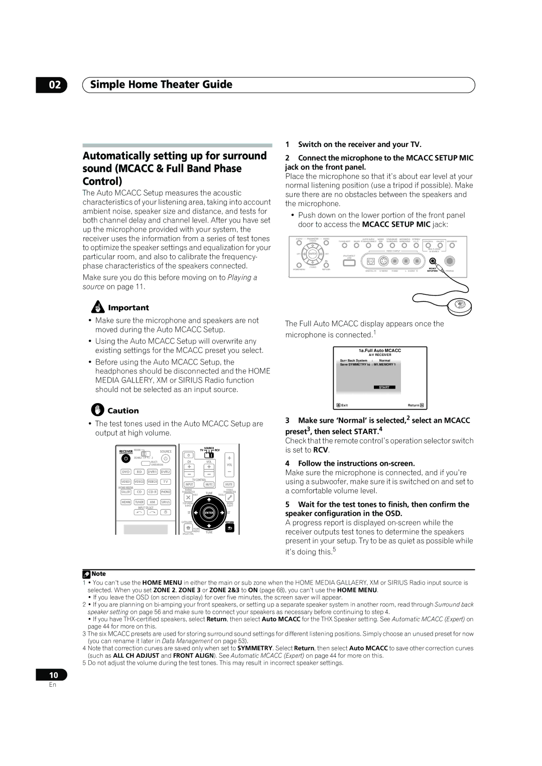 Pioneer SC-07, SC-05 manual Follow the instructions on-screen, 1a.Full Auto Mcacc 