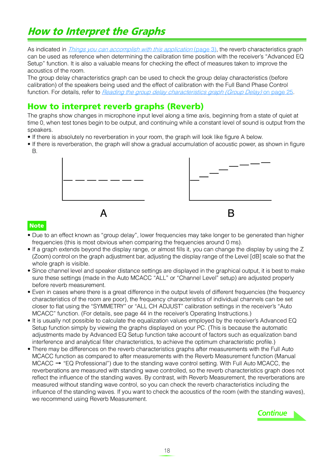 Pioneer SC-07 manual How to Interpret the Graphs, How to interpret reverb graphs Reverb 