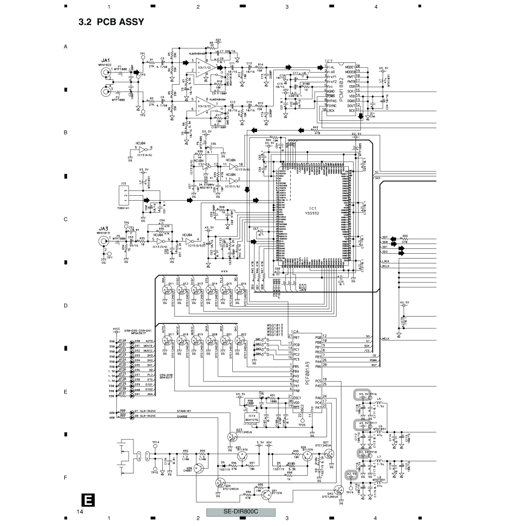 Pioneer SE-DIR800C manual Pcb Assy 