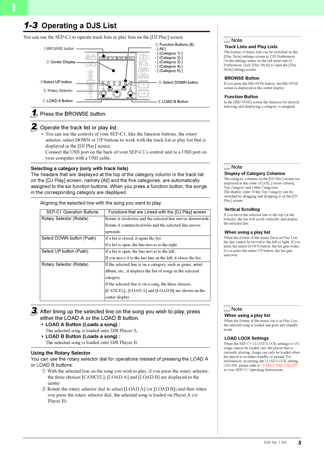 Pioneer Software Entertainment Controller, SEP-C1 manual 3Operating a DJS List 