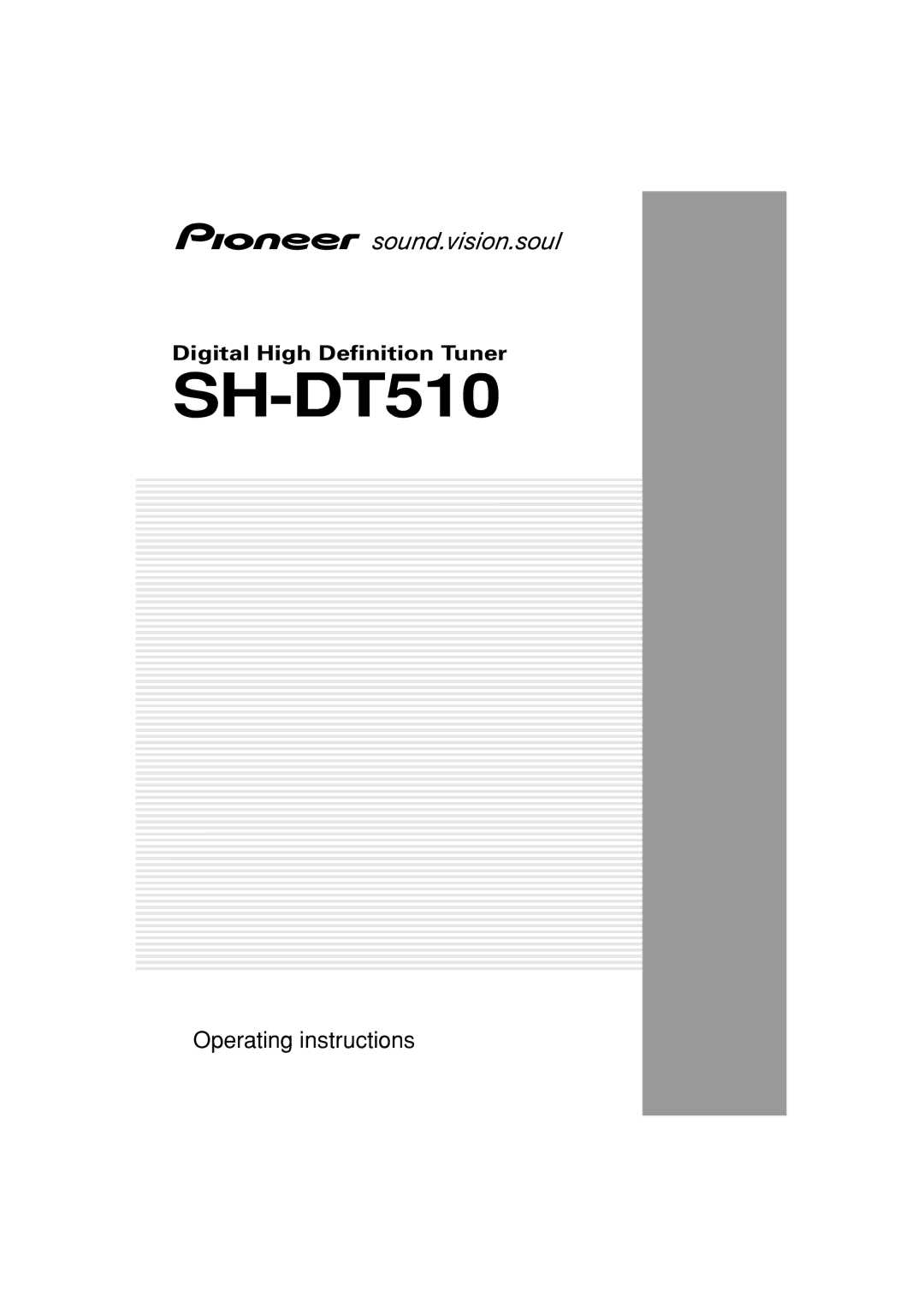 Pioneer SH-DT510 manual 