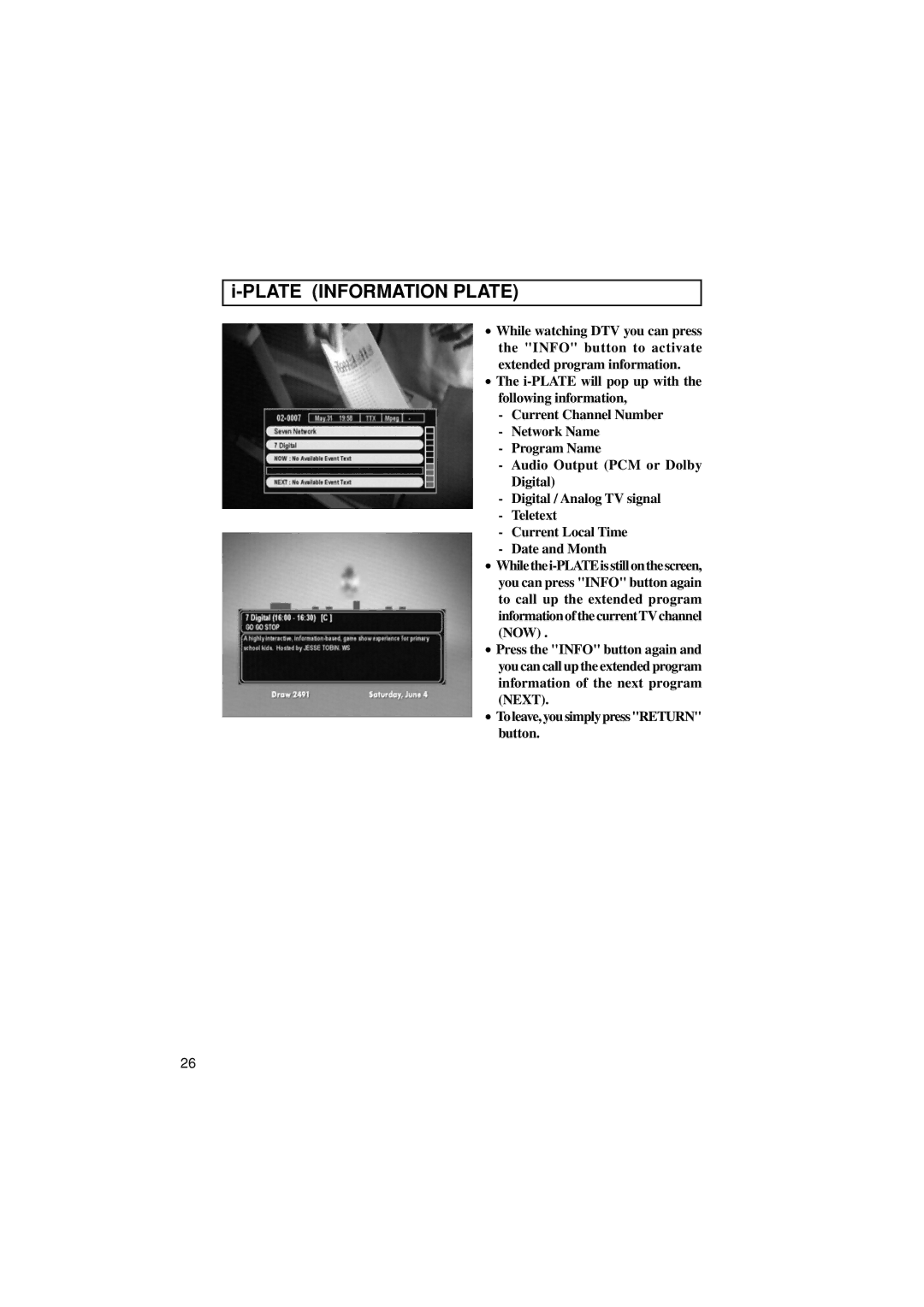 Pioneer SH-DT510 manual Plate Information Plate 