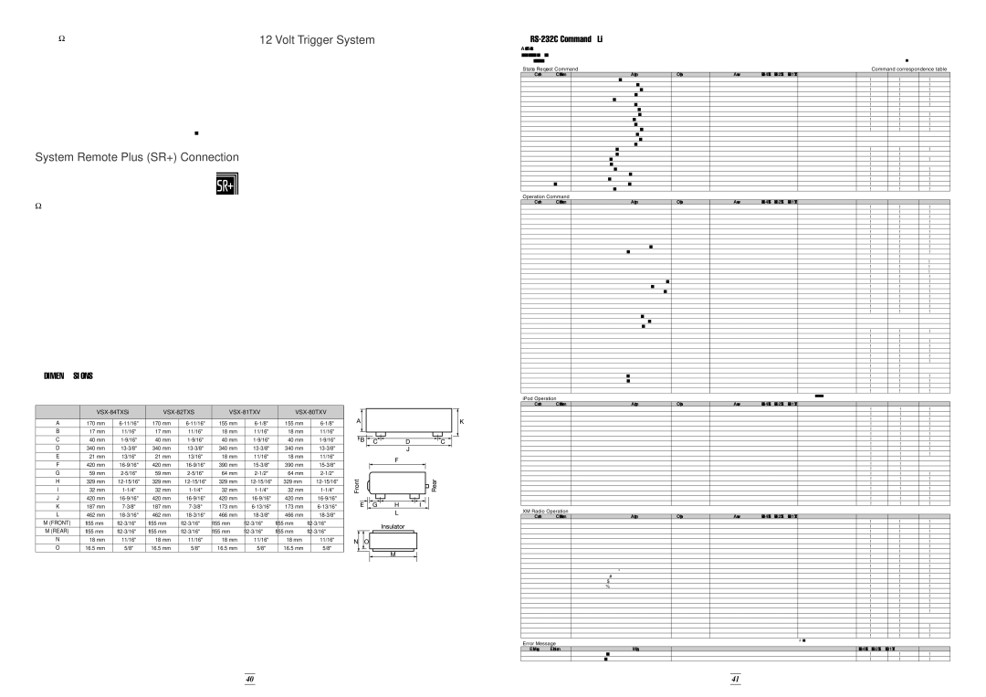 Pioneer Stereo System manual Volt Trigger System, System Remote Plus SR+ Connection, Automatic Feedback 