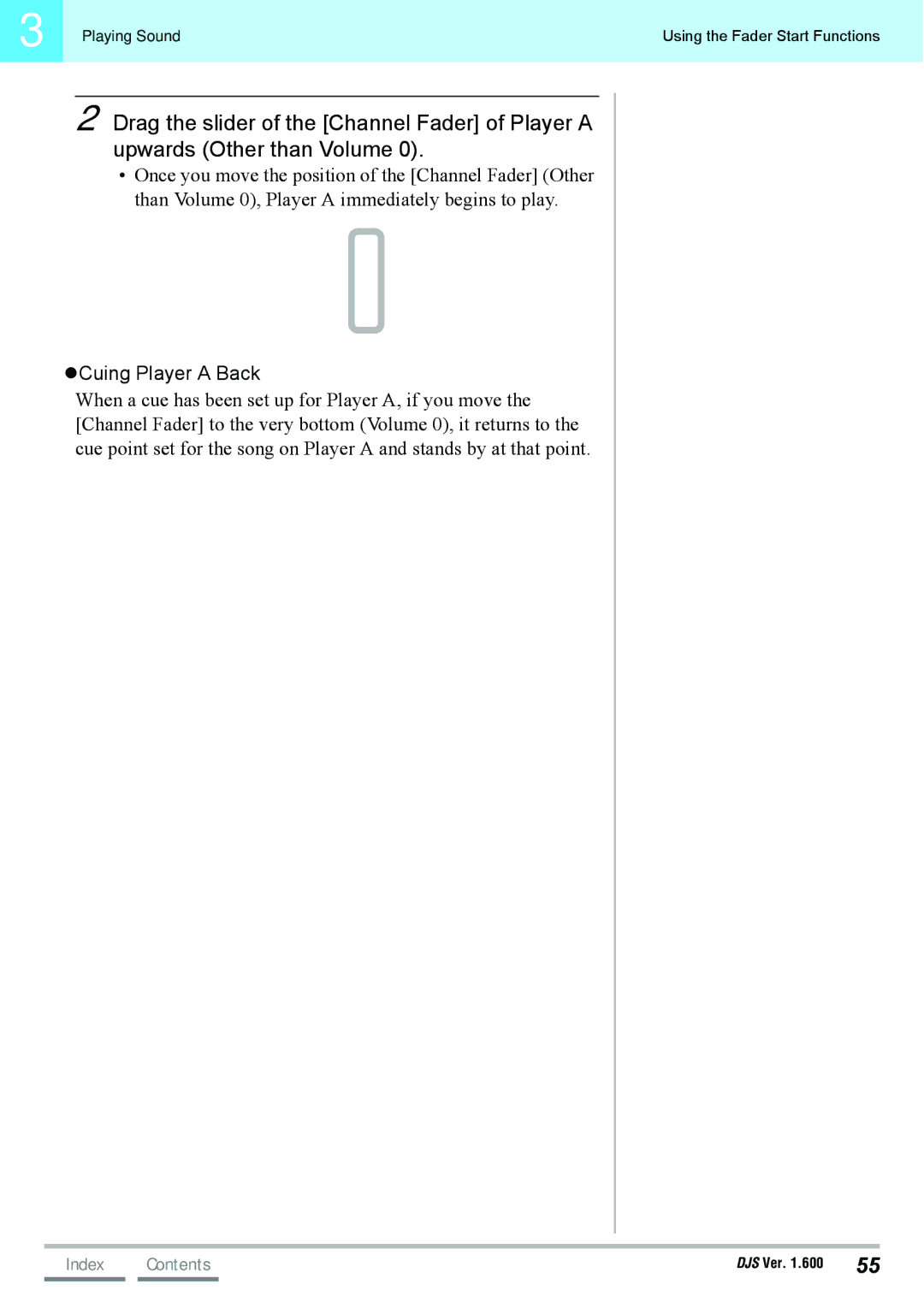 Pioneer SVJ-DS01D, SVJ-DL01D manual Cuing Player a Back 