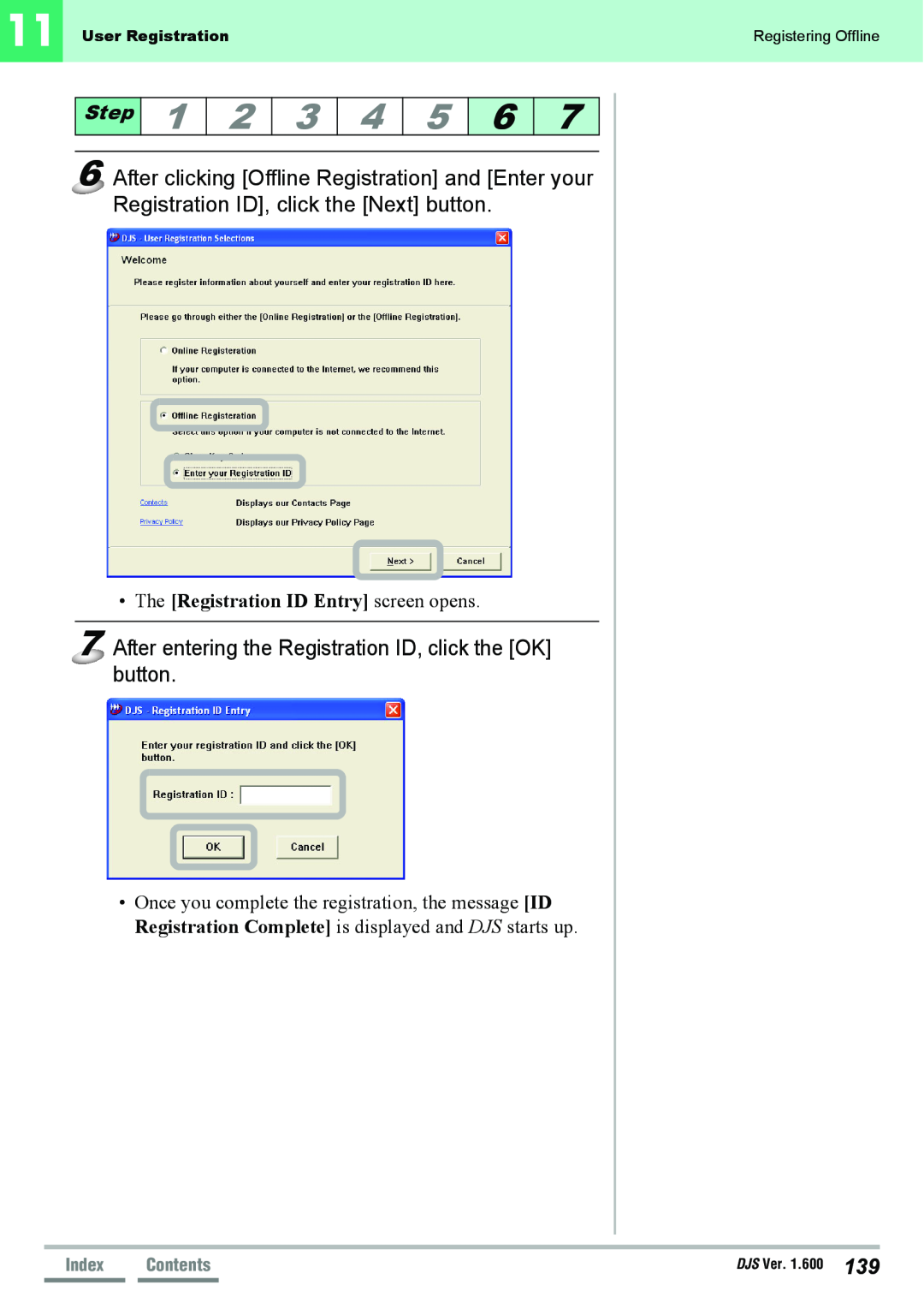 Pioneer SVJ-DS01D, SVJ-DL01D manual •The Registration ID Entry screen opens, 1 2 3 4 5 6 
