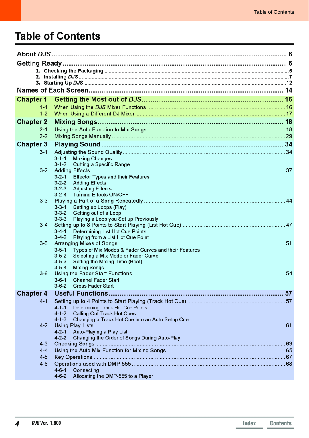 Pioneer SVJ-DL01D, SVJ-DS01D manual Table of Contents 
