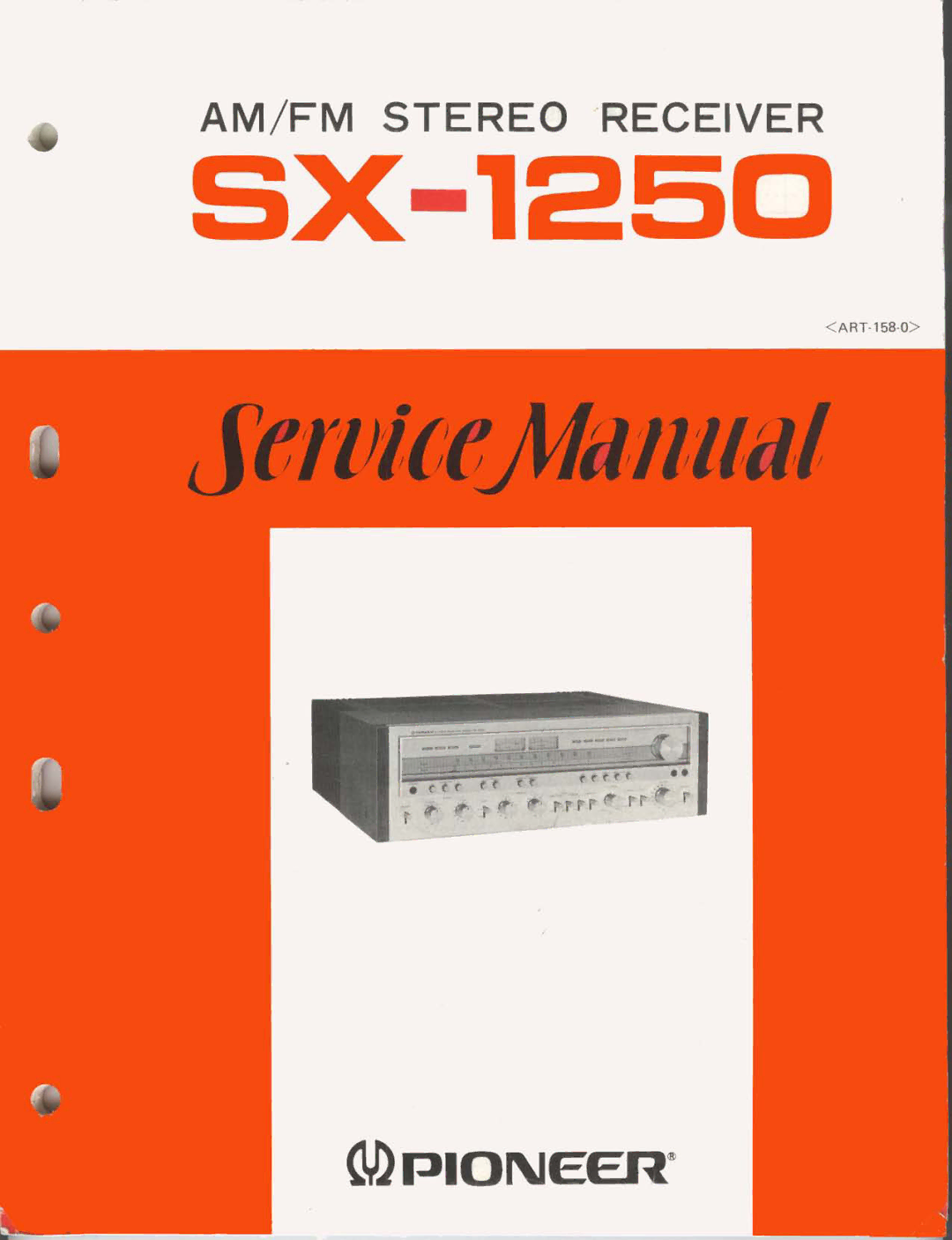 Pioneer SX-1250 manual 