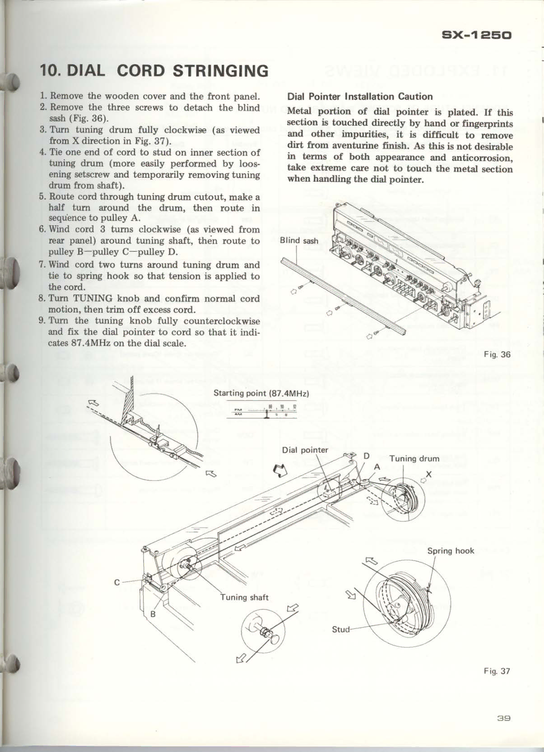 Pioneer SX-1250 manual 